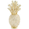 HomeRoots 6" x 6" x 12.5" Gold Crystal Pineapple