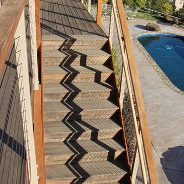 Novato, CA: Clay Aluminum Posts & Top Rail Support w/ Cable & Fittings