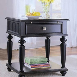 American Drew 919-401 Leg Night Stand Camden - Black - Nightstands And Bedside Tables