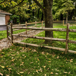 Cedar Post & Rail Fence with Wire - Home Fencing And Gates