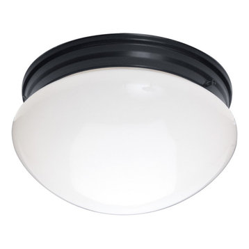 Maxim Essentials - 588x Essentials 2-Light Flush Mount 5881WTBK - Black