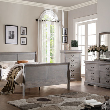 Louis Philippe III Bedroom Set, Antique Gray