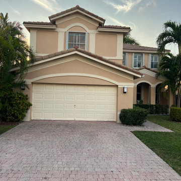 Exterior house painted in doral