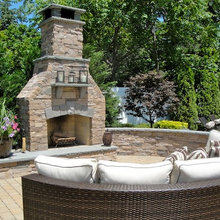 outdoor fireplace