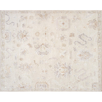 Pasargad Home Oushak 9' x 12' Hand-Knotted Wool Gold Rug