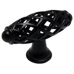 Cosmas - Cosmas 1749FB Flat Black Birdcage Cabinet Knob - Manufacturer: Cosmas