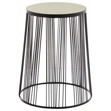 Black Metal Accent Table, 22"x18"x18" 560866