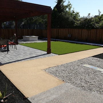 Decomposed Granite Courtyard with Artificial Grass