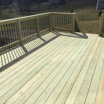 Wood Deck Outdoor Living Space