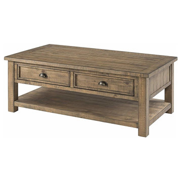 Monterey Solid Wood Coffee Table, Reclaimed Natural