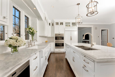 Example of a transitional kitchen design in Chicago
