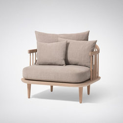 & Tradition FLY Chair SC1 White Oiled Oak - Armchairs & Accent Chairs