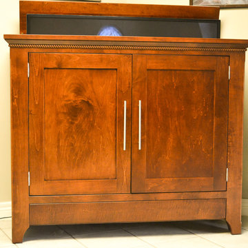 Automated TV Lift Cabinet in Solid Cherry (The Richmond)
