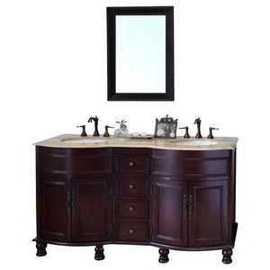 Fresca Evans Antique Double Sink Bathroom Vanity With Countertop Bellaterra 62 Double Sink Vanity Wood Walnut Travertine