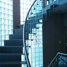curved glass staircase