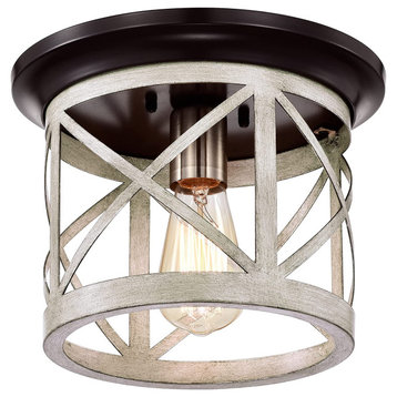 Farmhouse Flush Mount Light Farmhouse Cage Drum Ceiling Lamp
