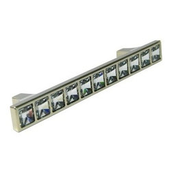 Richelieu Swarovski Crystal Collection 5.5" Handle Pull Chrome 1529 - Cabinet And Drawer Handle Pulls