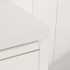 Celios Bathroom Vanity, White With Brass Trim, 48", Single Sink, Freestanding
