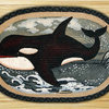 1069 Whale Licensed Art Print Oval Rug 20in.x30in.