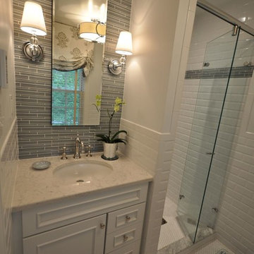 Contemporary Bathroom With Subway Tile