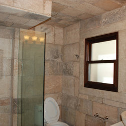 Master Bathrooms Tiles and  Antique Limestone - Showerheads And Body Sprays