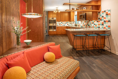 Inspiration for a 1950s living room remodel in Detroit