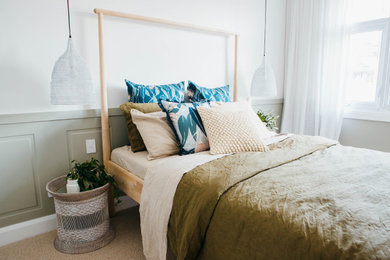 Photo of a beach style bedroom in Sydney.