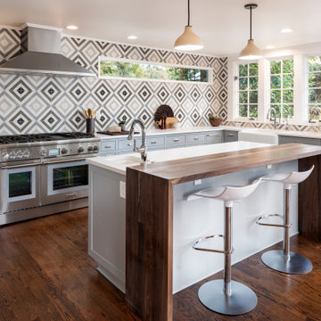 Custom walnut breakfast bar