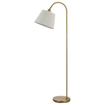 Covington 60" Height Metal Floor Lamp, Antique Brass