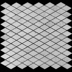 Carrara Marble Italian White Bianco Carrera Diamond Mosaic Tile Polished - Products