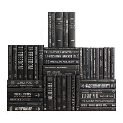 Booth & Williams - Modern Book Wall Set, Onyx/Silver, Set of 50 - Books
