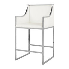 Worlds Away - Worlds Away Hazel Counterstool, White - Bar Stools and Counter Stools