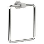 Valsan Bathrooms - Montana Chrome Towel Ring - Montana's contemporary styling perfectly accessorizes today's modern bathrooms. Crafted from solid brass and hand finished, this is our most luxurious range and demonstrates a refreshing uniqueness of design. Montana also features the outstanding anti-twist fixing system, preventing your products from twisting.