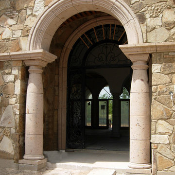 Arch Entry with Tapered Columns