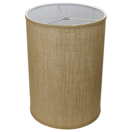 Fenchel Shades 12"x12"x17" Spider Attachment Drum Lamp Shade, Burlap Natur