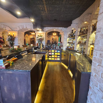 Old World Inspired Basement Meets Modern Convenience