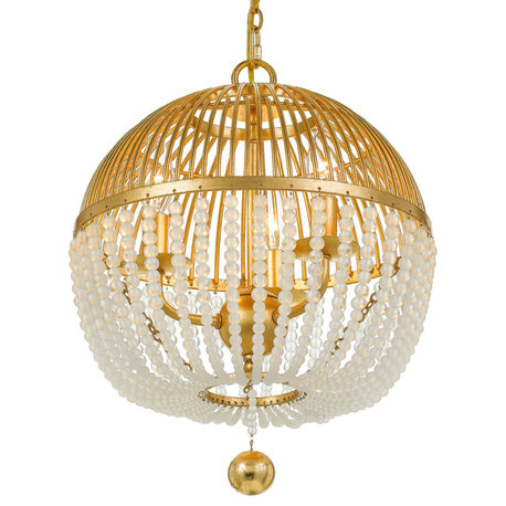 Duval 3 Light Mini Chandelier, Antique Gold