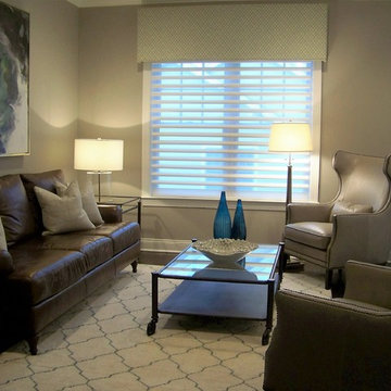 Two-Story Open Plan Transitional -- Sitting Room