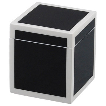 Black and White Lacquer Canister