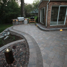 Raised paver patio