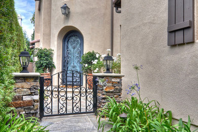 Inspiration for a mediterranean exterior home remodel in Orange County