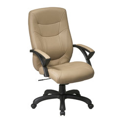 Deluxe High Back Faux Leather Chair - Office Chairs