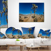 Sandy Desert Road Panorama Landscape Wall Throw Pillow, 18"x18"