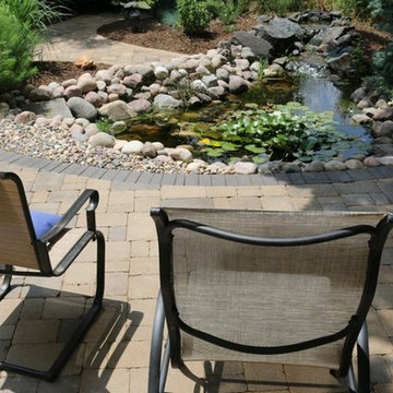 Paver Patio Design and Pond