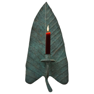7 Wide Arum Leaf Wall Mount Candle Holder