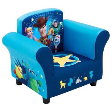 Delta Children Toy Story 4 Fabric Upholstered Kids Chair in Blue
