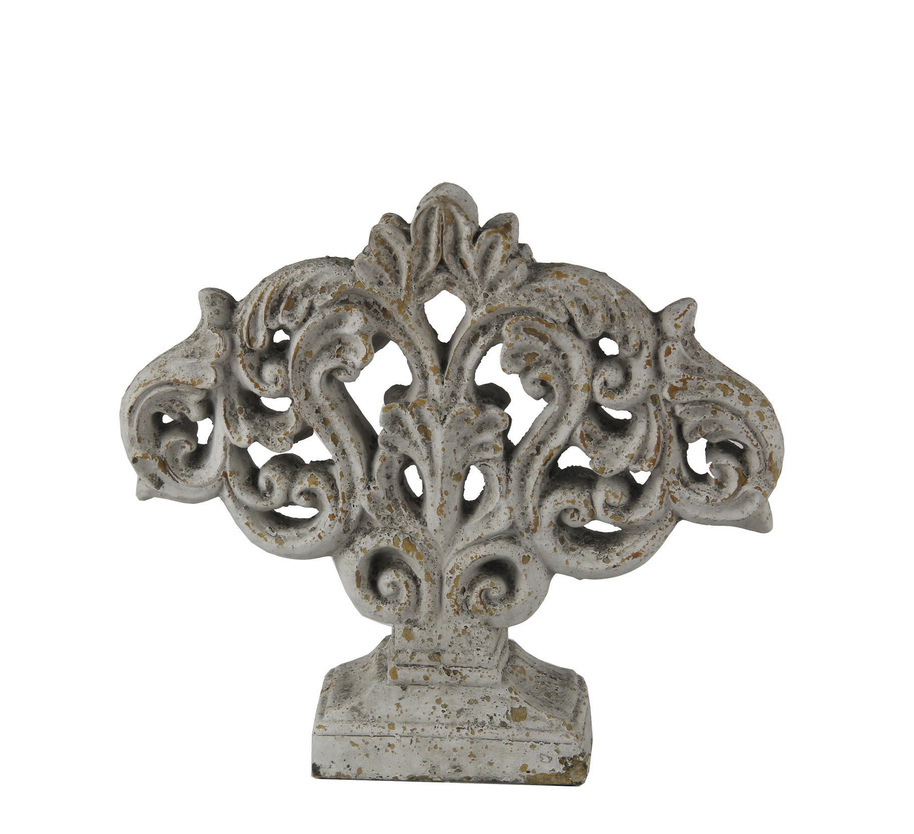 Ceramic Decorative Accent Sculpture with Baroque Style, Gray ...