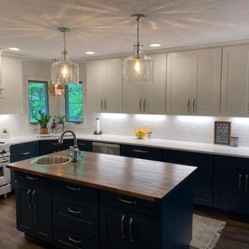 Navy and White Kitchen