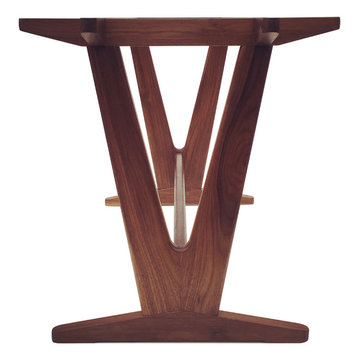 Emily Dining Table Base - solid walnut