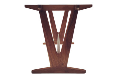 Emily Dining Table Base - solid walnut